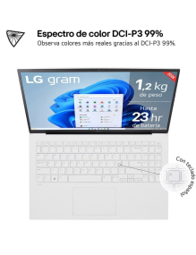 Portátil LG Gram 15Z90S-G AA74B Intel Core Ultra 7-155H/ 16GB/ 512GB SSD/ 15.6'/ Win11