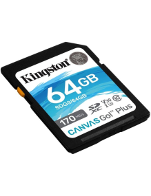 Tarjeta de Memoria Kingston CANVAS Canvas Go! Plus 64GB SD XC/ Clase 10/ 170MBs