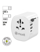 Cargador de Pared Universal Muvit For Change MCADP0006/ Toma de Corriente Universal/ 1xUSB Tipo-C/ 2xUSB/ 15W