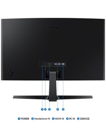 Monitor Curvo Samsung Essential Monitor S3 S24D366GAU/ 24'/ Full HD/ Negro